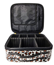 Makeup Cosmetic Storage Case with Adjustable Compartment - Leopard