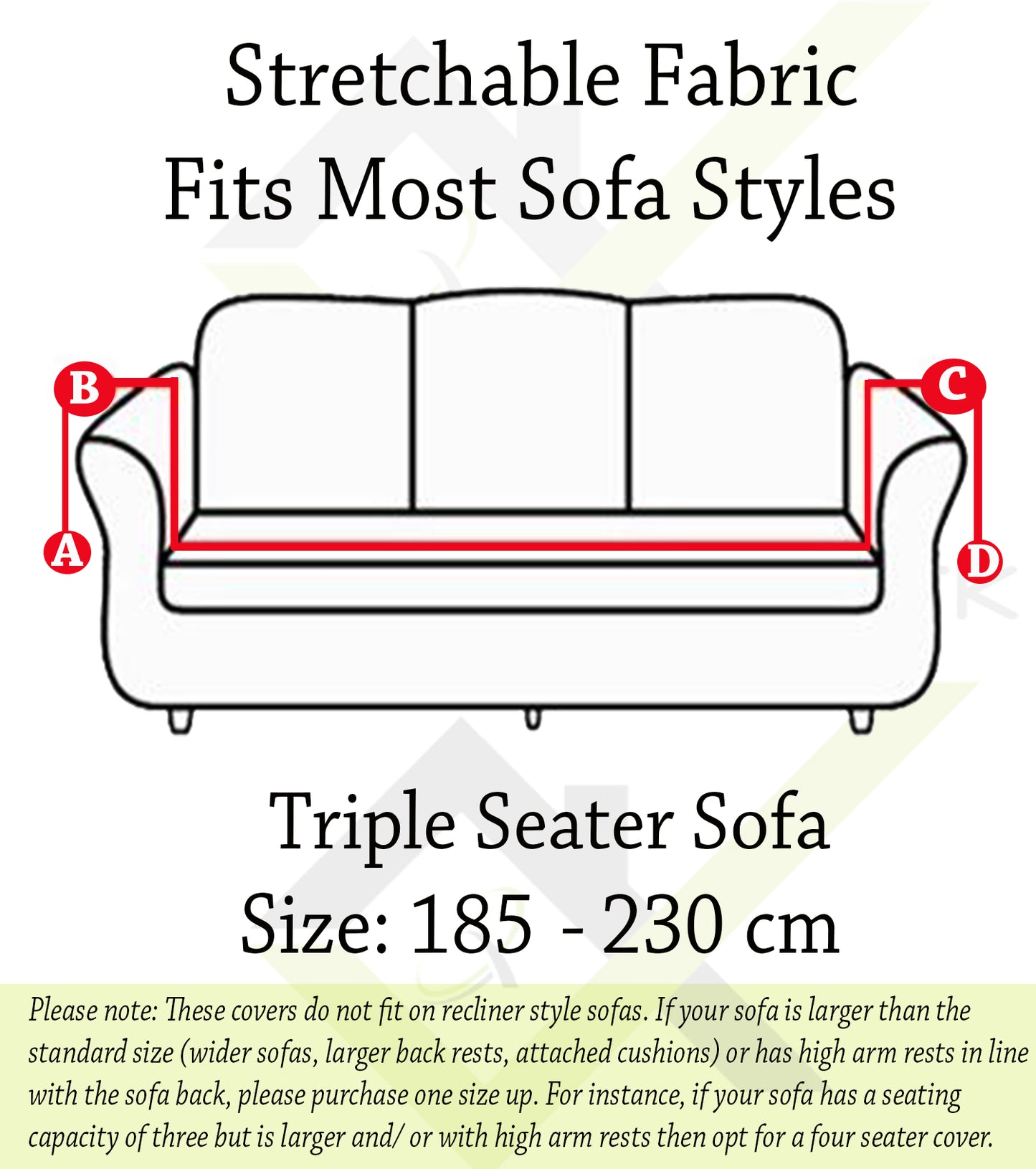 Printed Sofa Cover - Classic Beige
