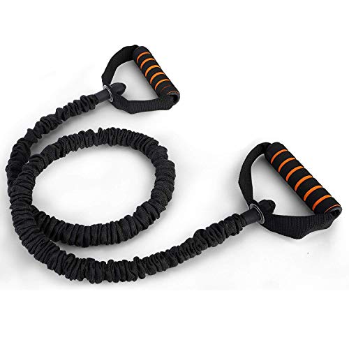 Exercise Resistance Bands Tubes with Heavy Duty Protective Nylon Sleeves and Soft Anti-Slip Foam Handles