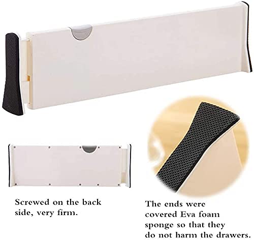 Drawer Dividers Organizer Adjustable Separators Highly Expandable(Large)