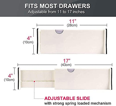 Drawer Dividers Organizer Adjustable Separators Highly Expandable