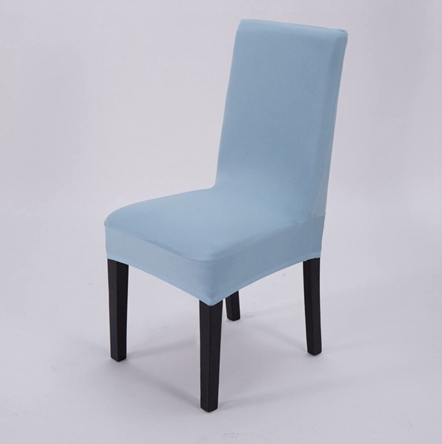 Solid Elastic Chair Cover - Light Blue