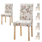 Printed Chair Cover - Beige Tulip