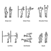 Exercise Resistance Bands Tubes with Heavy Duty Protective Nylon Sleeves and Soft Anti-Slip Foam Handles