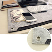 Laptop Keyboard Mouse Felt Pad with Paper and Pen Pocket for Desktops
