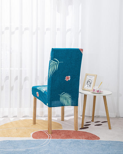 Printed Chair Cover - Teal Flamingo
