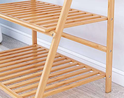 Bamboo Plant Stand Outdoor Indoor, Folding Garden Plant Ladder( 60cm )