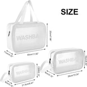 Set of 3 Clear Toiletry Bag Make up Bag