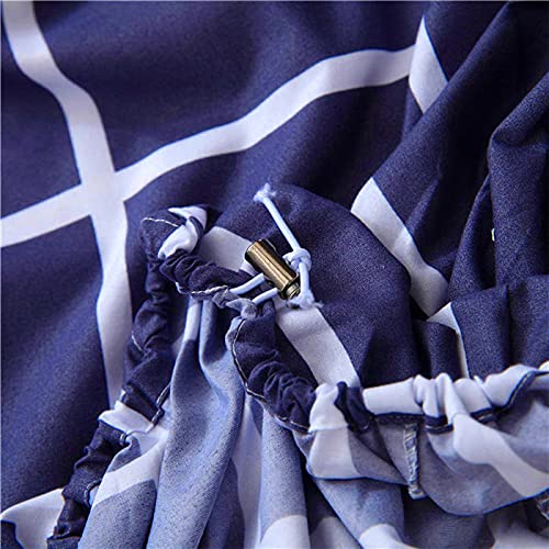 Fitted Bed Sheet - Blue Check