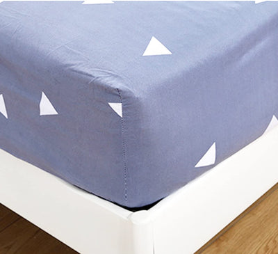 Fitted Bed Sheet - Grey Triangle