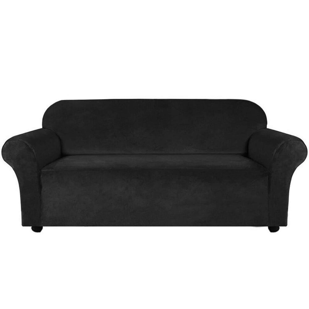 Velvet Sofa Slipcover - Black