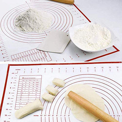Large Silicone Pastry Mat Extra Thick Non Stick Baking Mat with Measurement