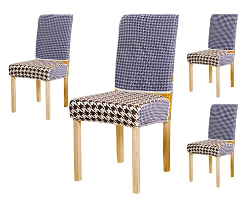 Printed Chair Cover - Black Houndstooth