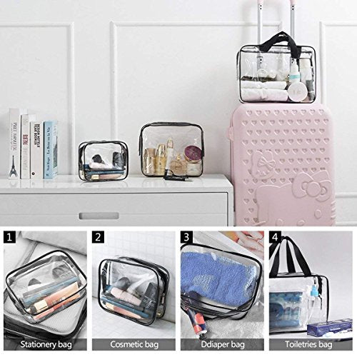 PVC Transparent Packing Organizers (Set of 3)