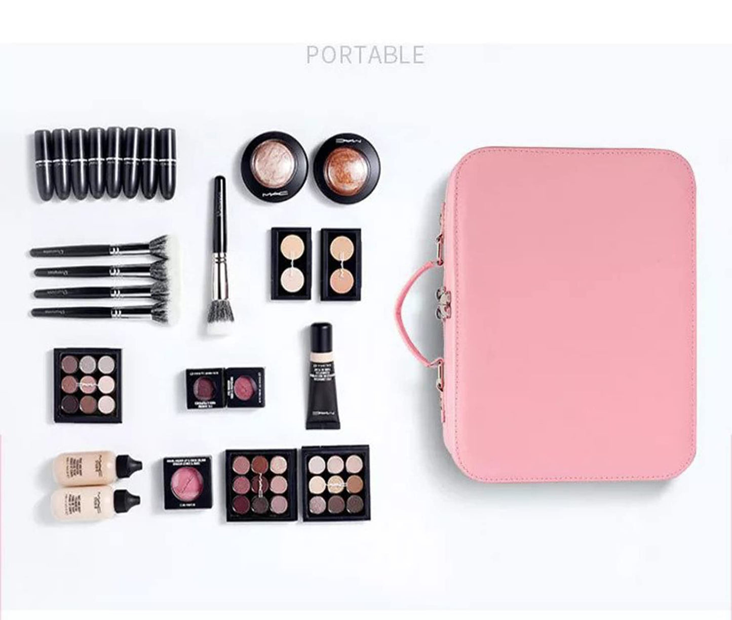 Makeup Organizer Cosmetic Storage Box Makeup Case with Mirror