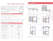 Heavy Duty Clothes Hanging Freestanding Wardrobe with 4 Hangers and 4-Tier Lower Storage Shelf