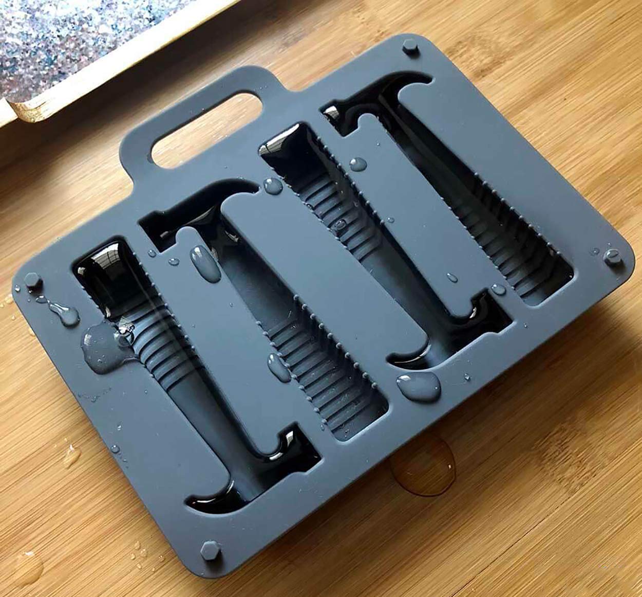 Hammer Shape Ice Tray Silicone Ice Cube Party Mould Maker