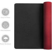 Extended Mouse Pad/Desk Mat for Work from Home/Office/Gaming | Reversible Splash-Proof – (31x15.5 Inch) Black/Red