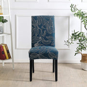 Polyester Flowered Elastic Stretch Removable Washable (Blue Ash)