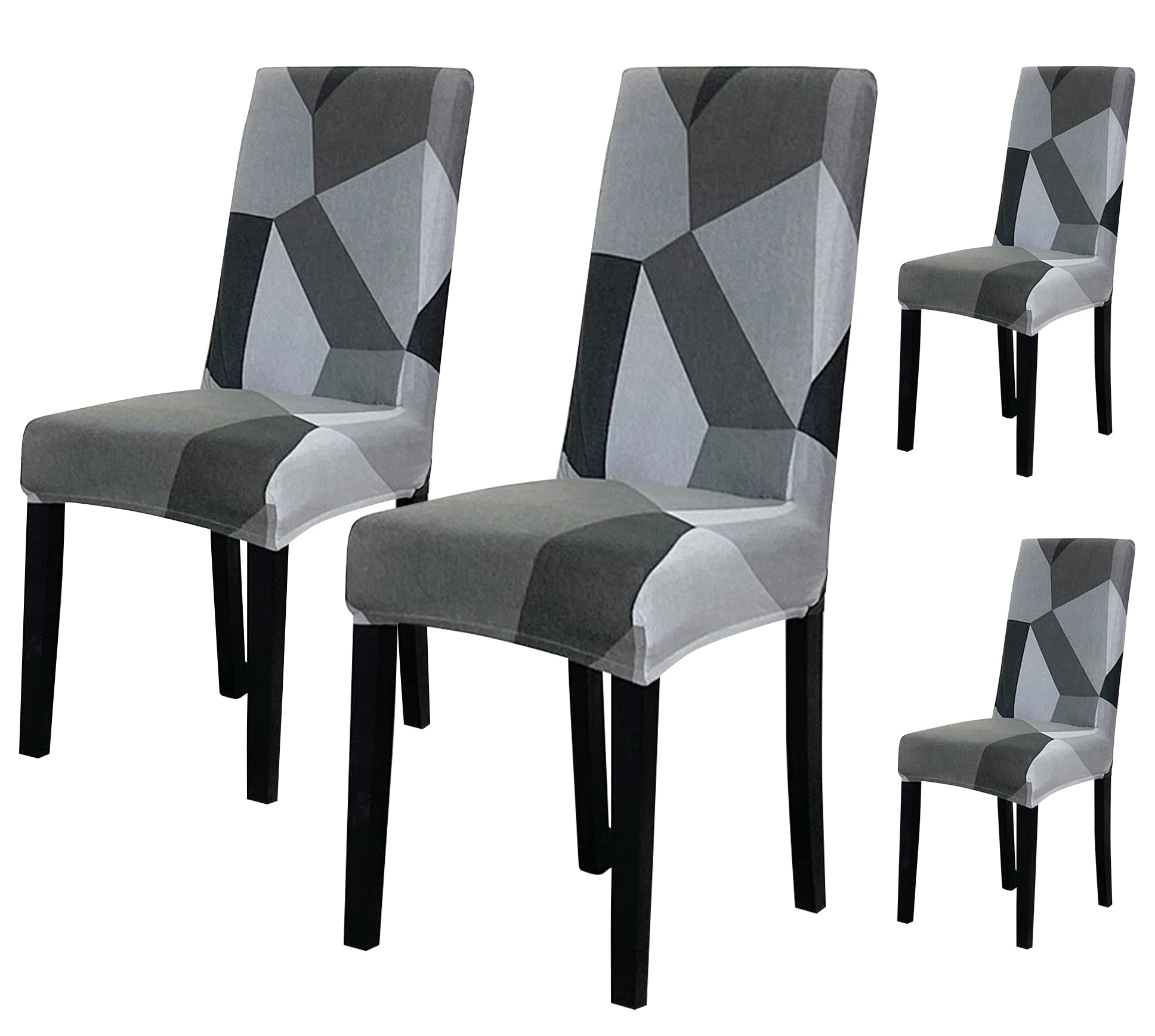 Elastic Chair Cover(Grey Dark Grey Prism)