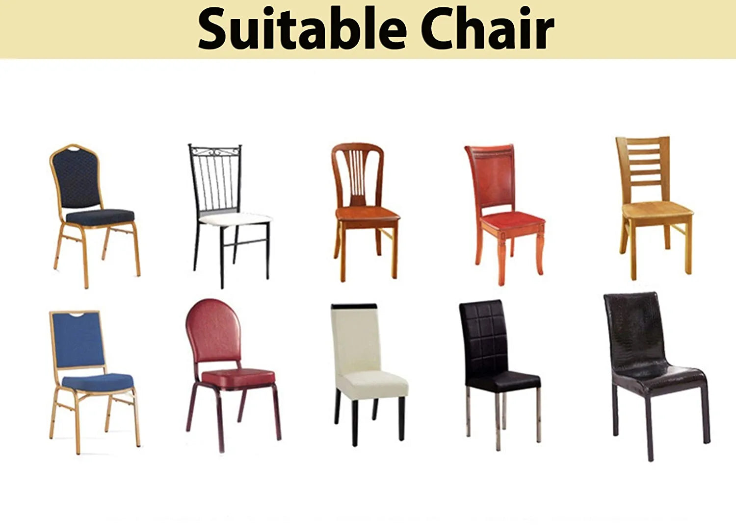 Elastic Chair Cover Stretch-Black Triangle