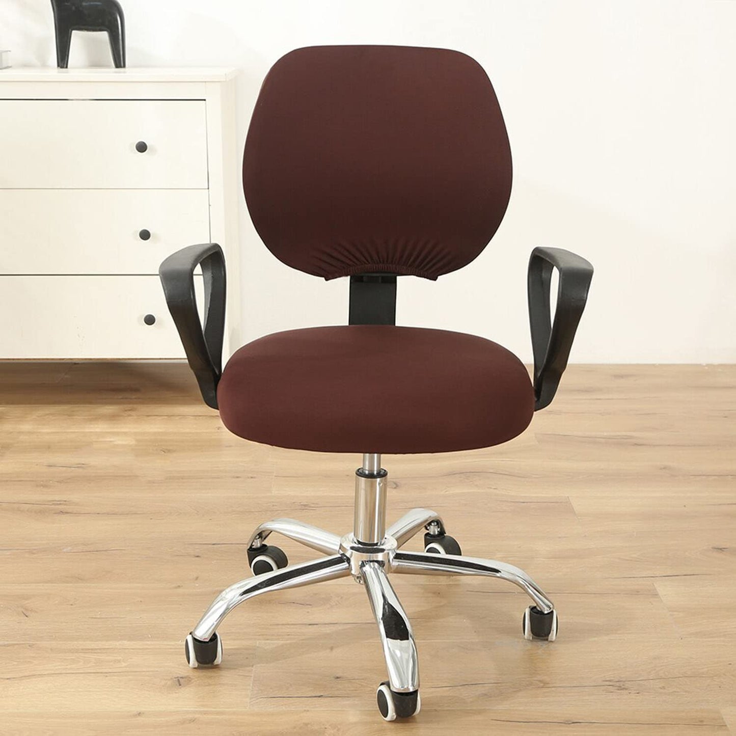 Rotating Office Chair Cover- Brown