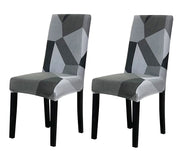 Elastic Chair Cover(Grey Dark Grey Prism)