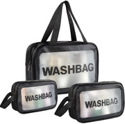 Set of 3 Clear Toiletry Bag Make up Bag