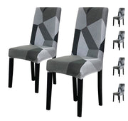 Elastic Chair Cover(Grey Dark Grey Prism)