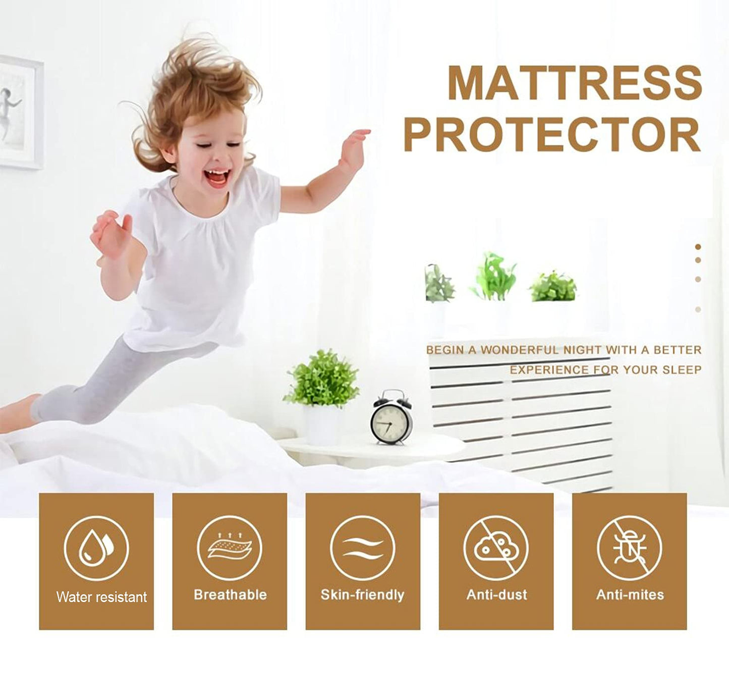 Fitted Bed Sheet - Gold