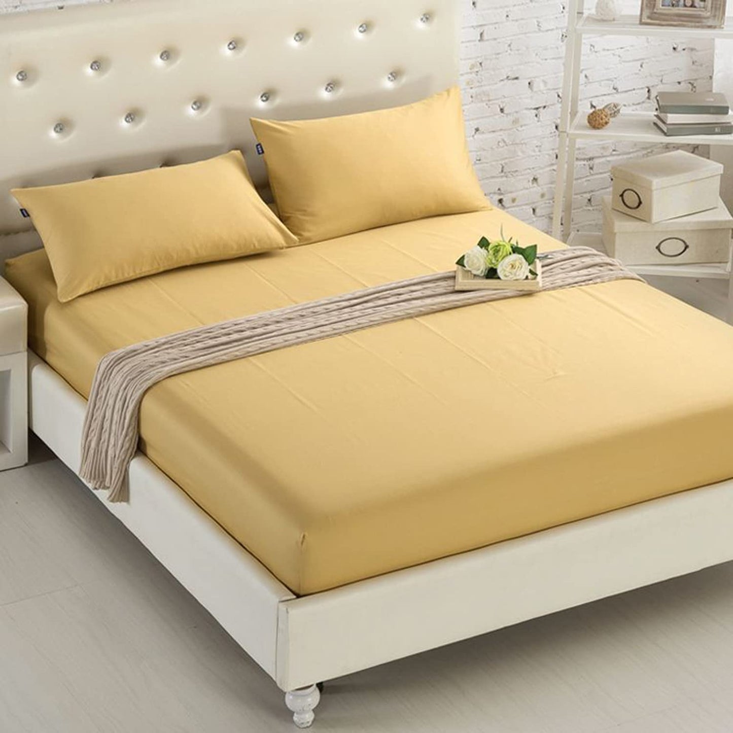 Fitted Bed Sheet - Gold
