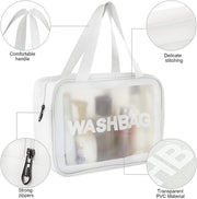 Set of 3 Clear Toiletry Bag Make up Bag