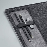 Felt Desk Pad Laptop Keyboard Mouse Pad with Paper and Pen Pocket(60x40cm)