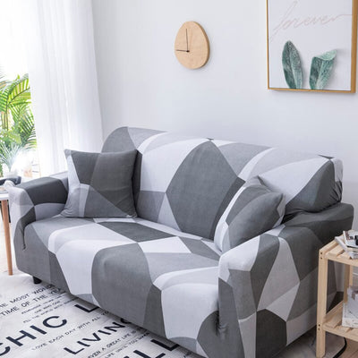 Universal Elastic Sofa Cover (Grey Dark Prism)