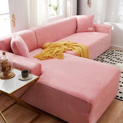Velvet Sofa Slipcover - Powder Pink