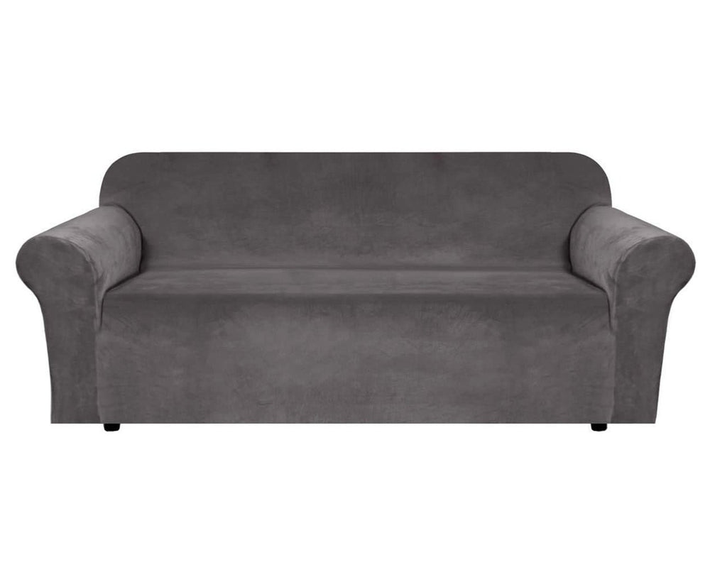 Velvet Sofa Slipcover - Grey