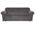 Velvet Sofa Slipcover - Grey