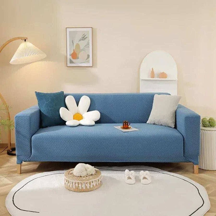 Universal Fleece Fabric Sofa Cover(Sky Blue)