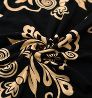 Printed Elastic Chair Cover - Cambric Black