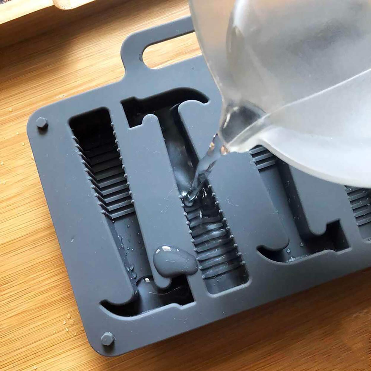 Hammer Shape Ice Tray Silicone Ice Cube Party Mould Maker
