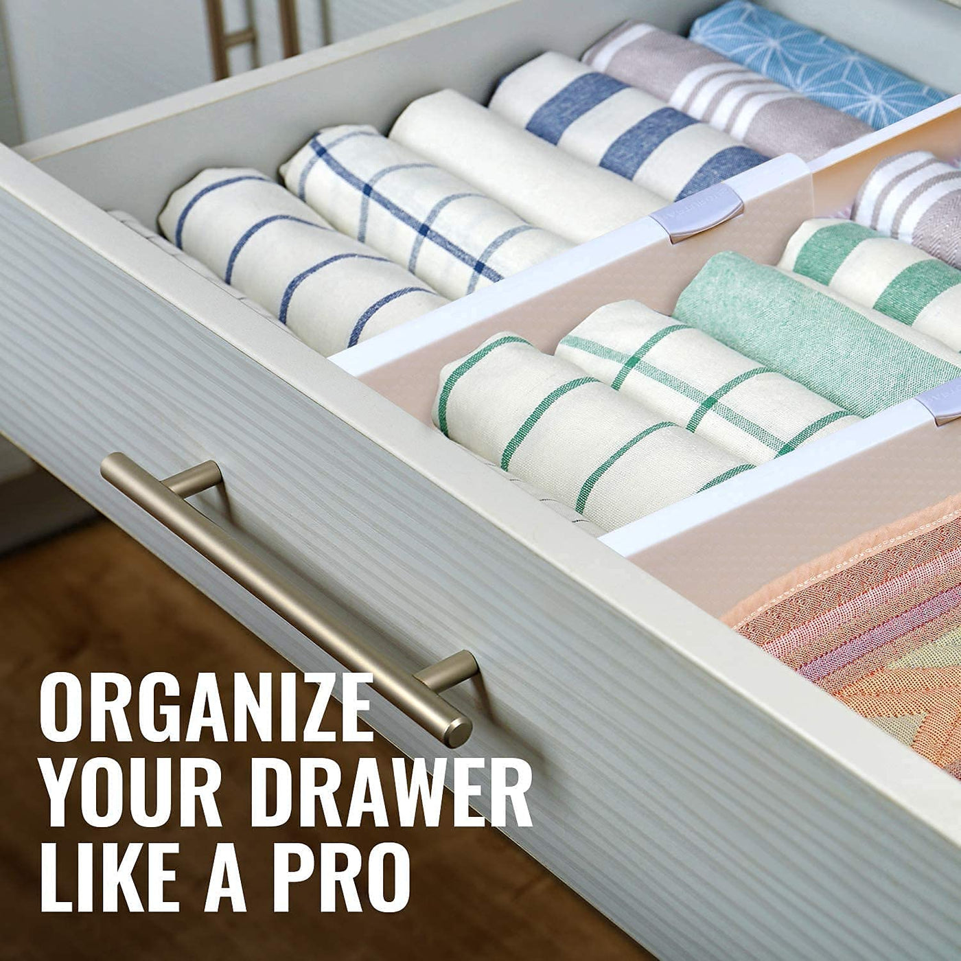 Drawer Dividers Organizer Adjustable Separators Highly Expandable(Large)