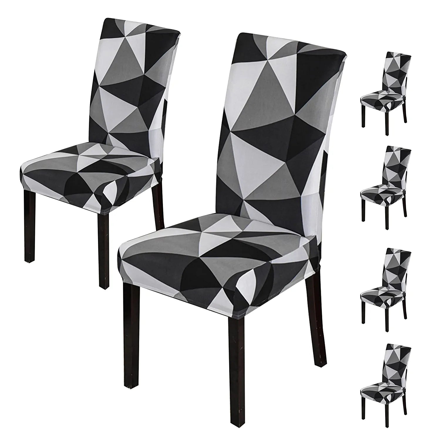 Elastic Chair Cover Stretch-Black Triangle