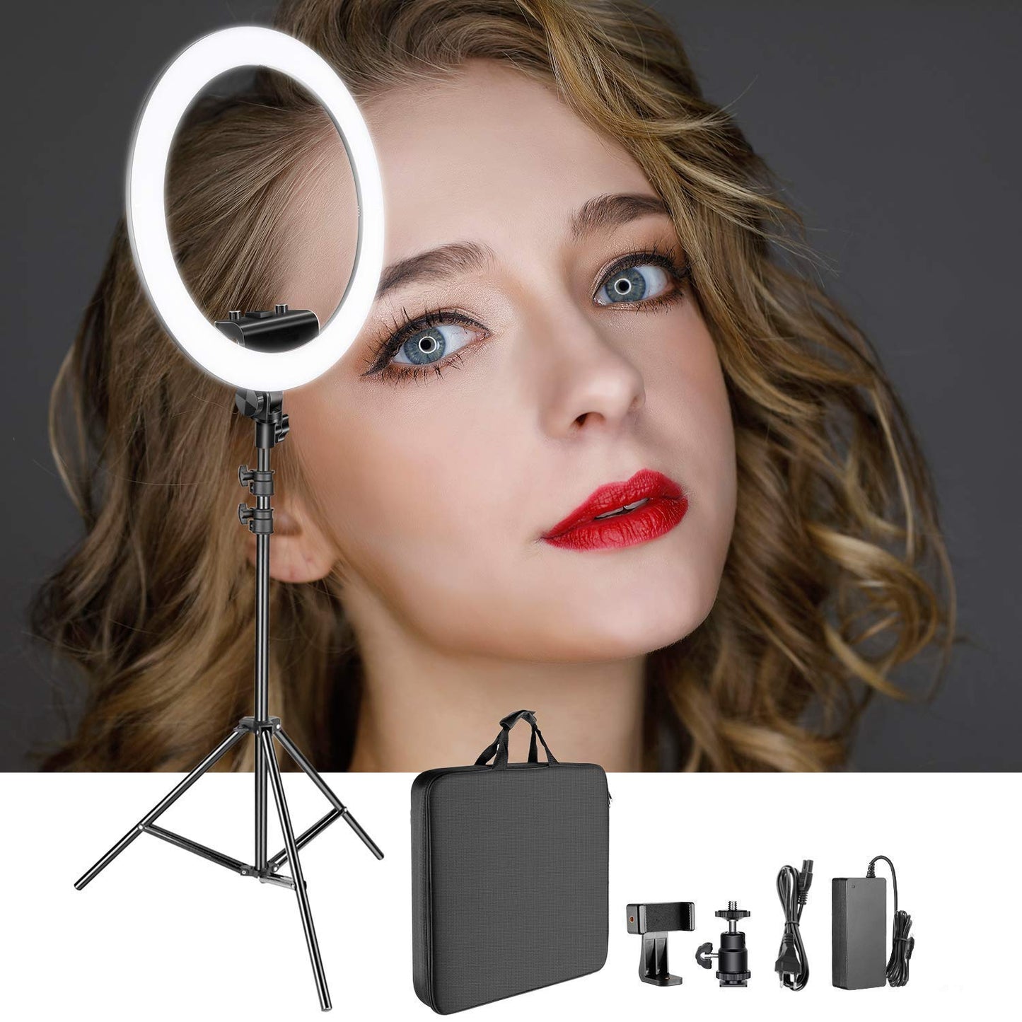 Ring Light Kit 12 inches,3200-5600K,Dimmable LED Ring Light with Light Stand,