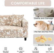 Universal Sofa Slipcover (Cream/White Flower)