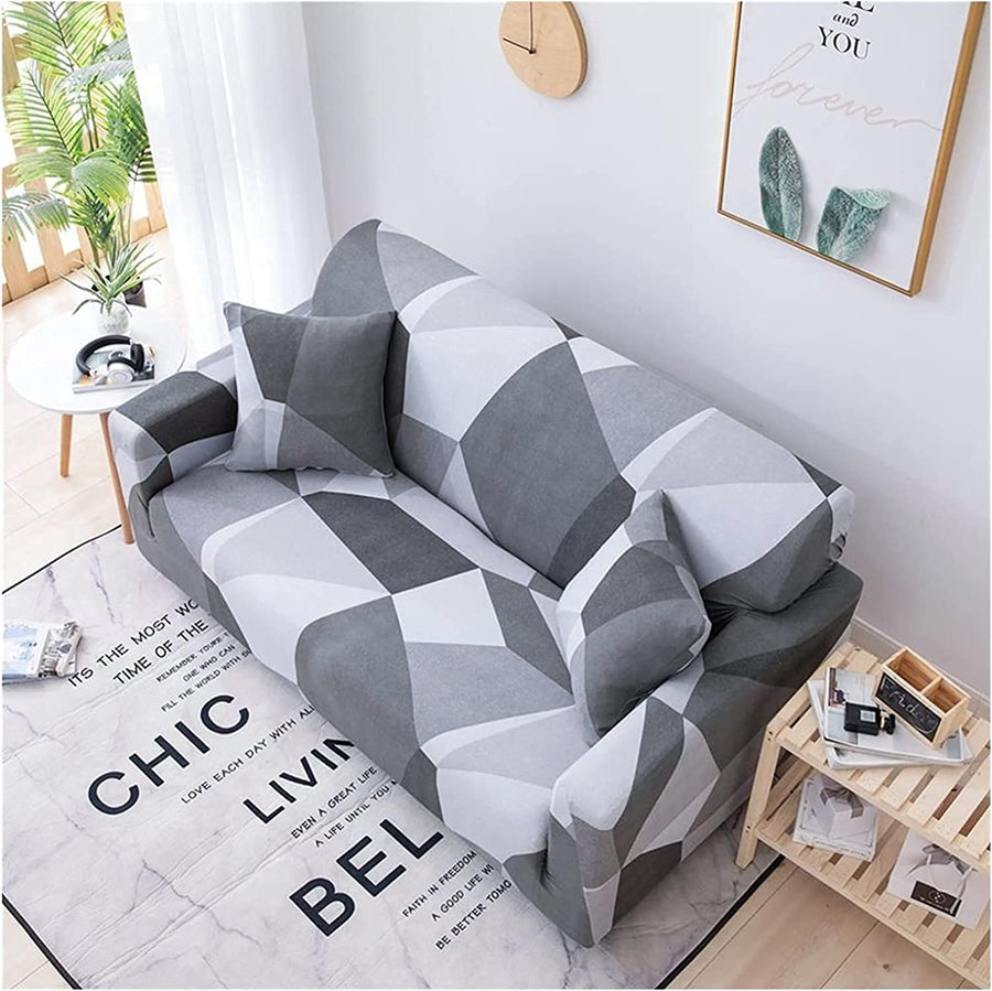 Universal Elastic Sofa Cover (Grey Dark Prism)