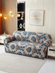 Universal Elastic Sofa Cover (Blue Demask)
