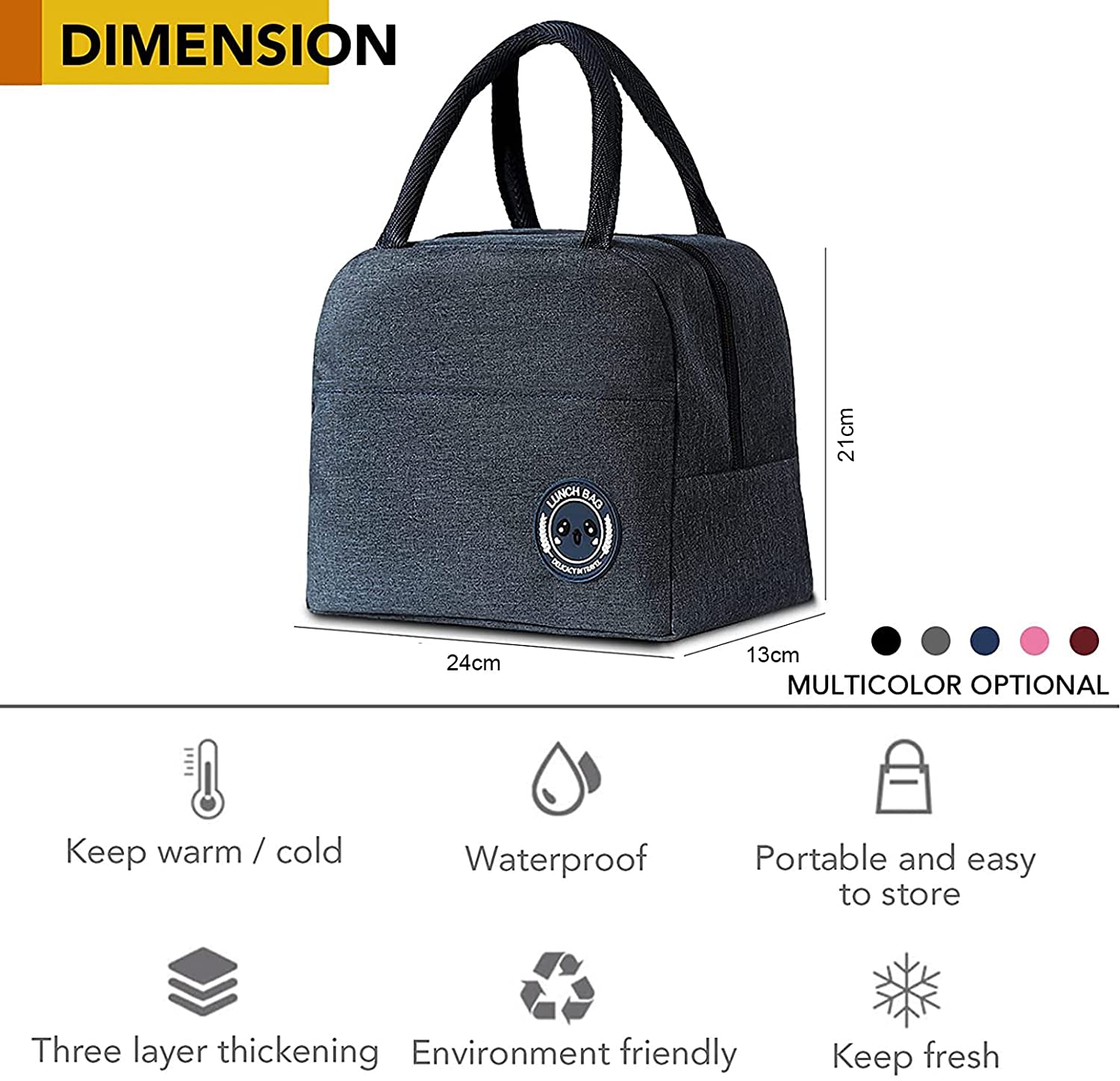 Portable Insulated Lunch Bags