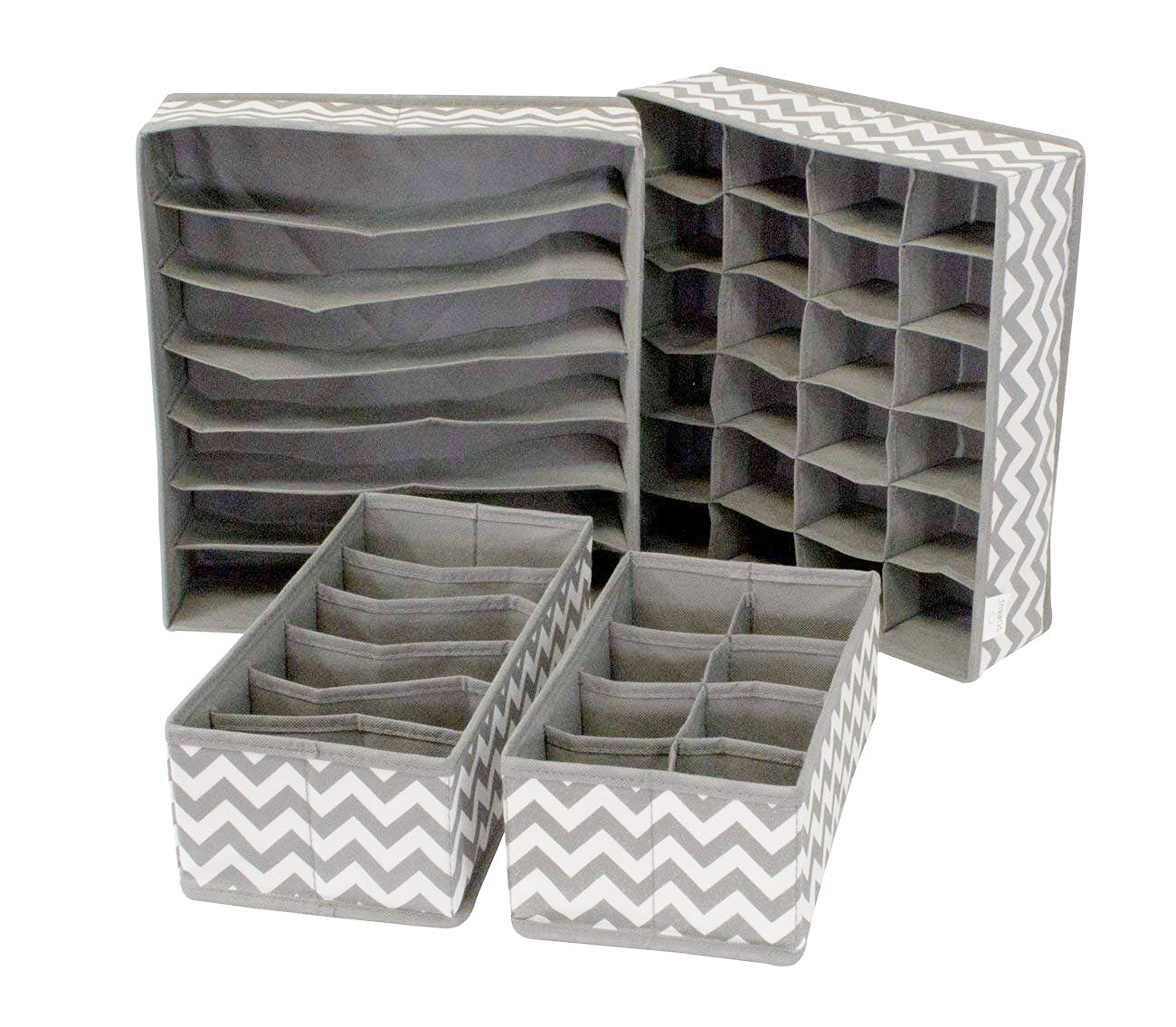 Set of 4 Foldable Storage Box Drawer Divider