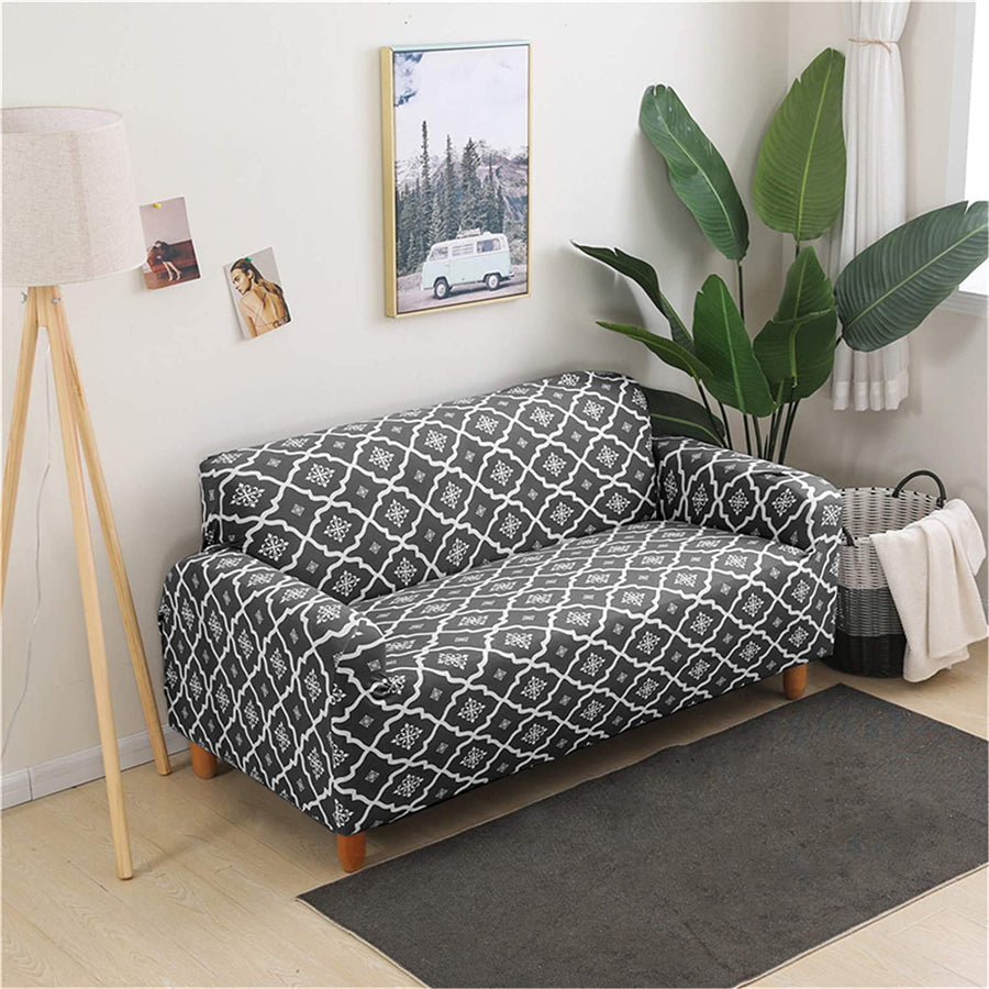 Universal Elastic Sofa Cover (Jaipur Grey)