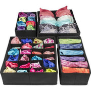 Foldable Storage Box Drawer Divider Organizer Set of 4